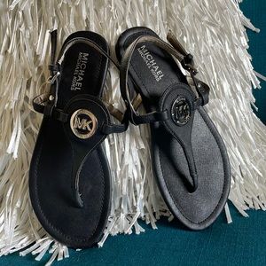 Michel Kors Black leather sandals